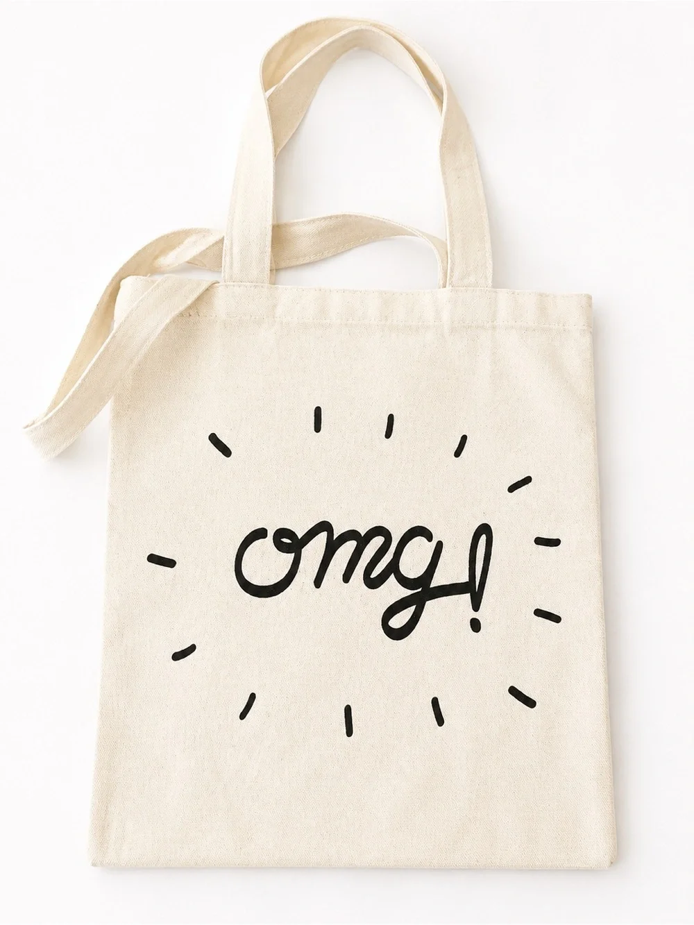 OMG Canvas Tote Bag Reusable Shoulder Bag Eco Shopping Book Tote